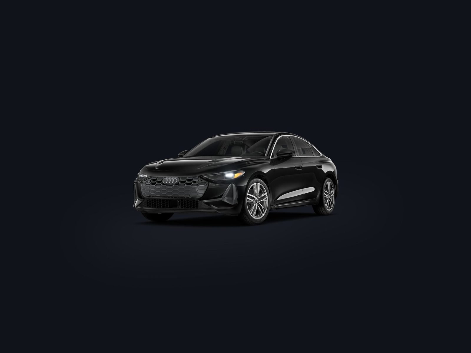 Audi A5 noire, vue extérieure