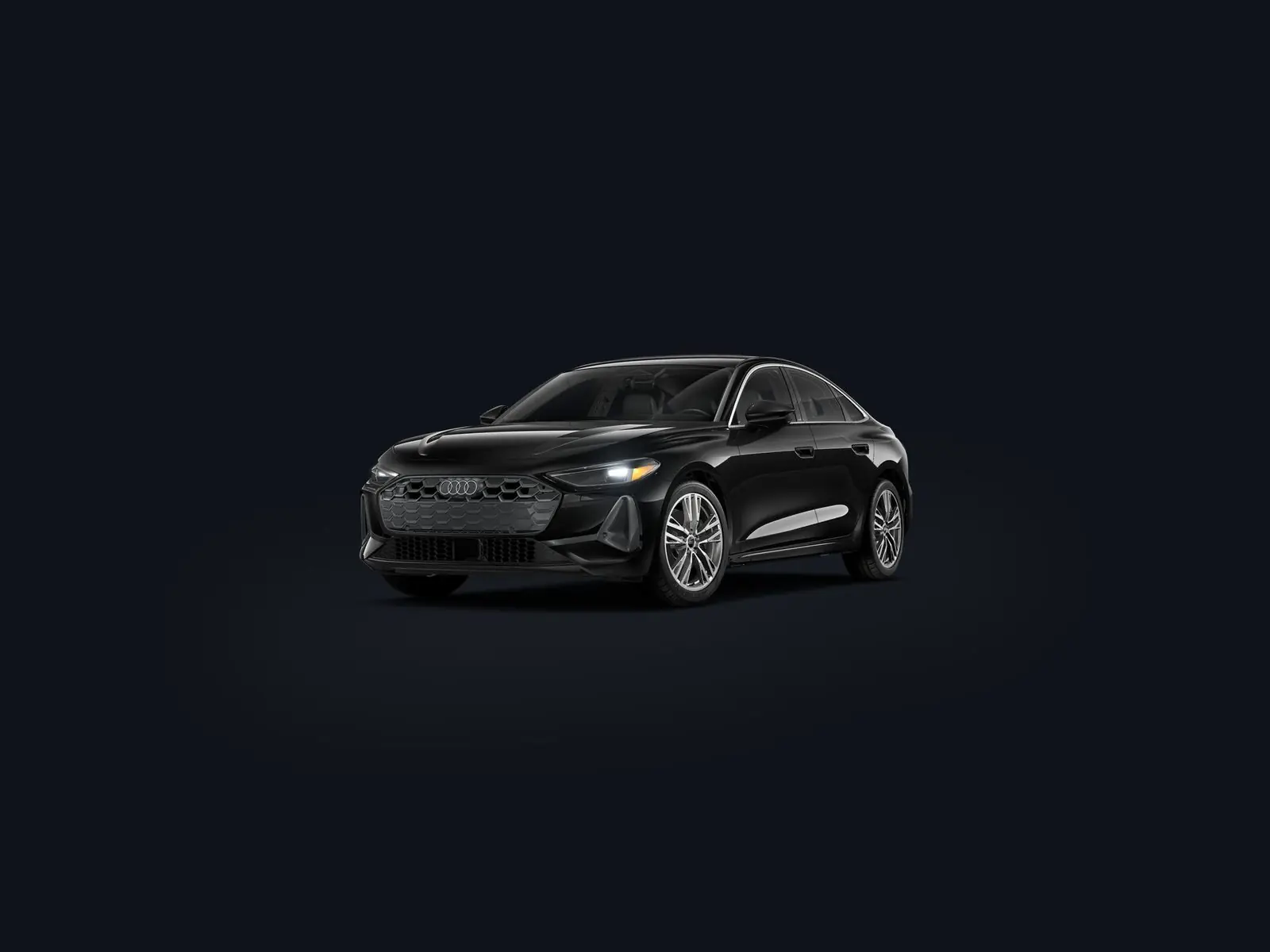 Taxi conventionné Audi A5 noire, vue extérieure